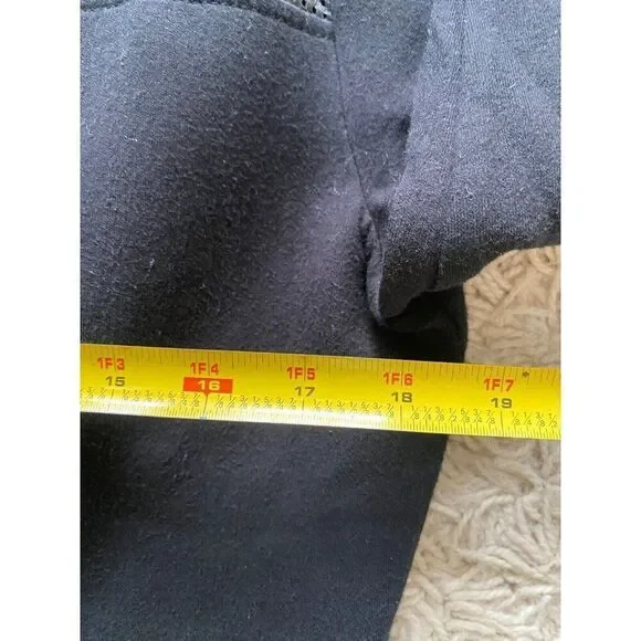 Mackage Blazer Jacket Black Large Zip Up Perforated Lamb Leather Trim